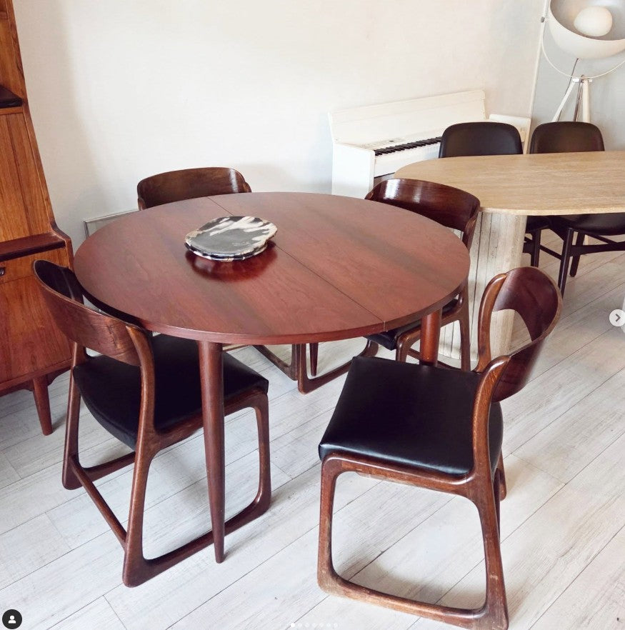 Belle table scandinave en palissandre