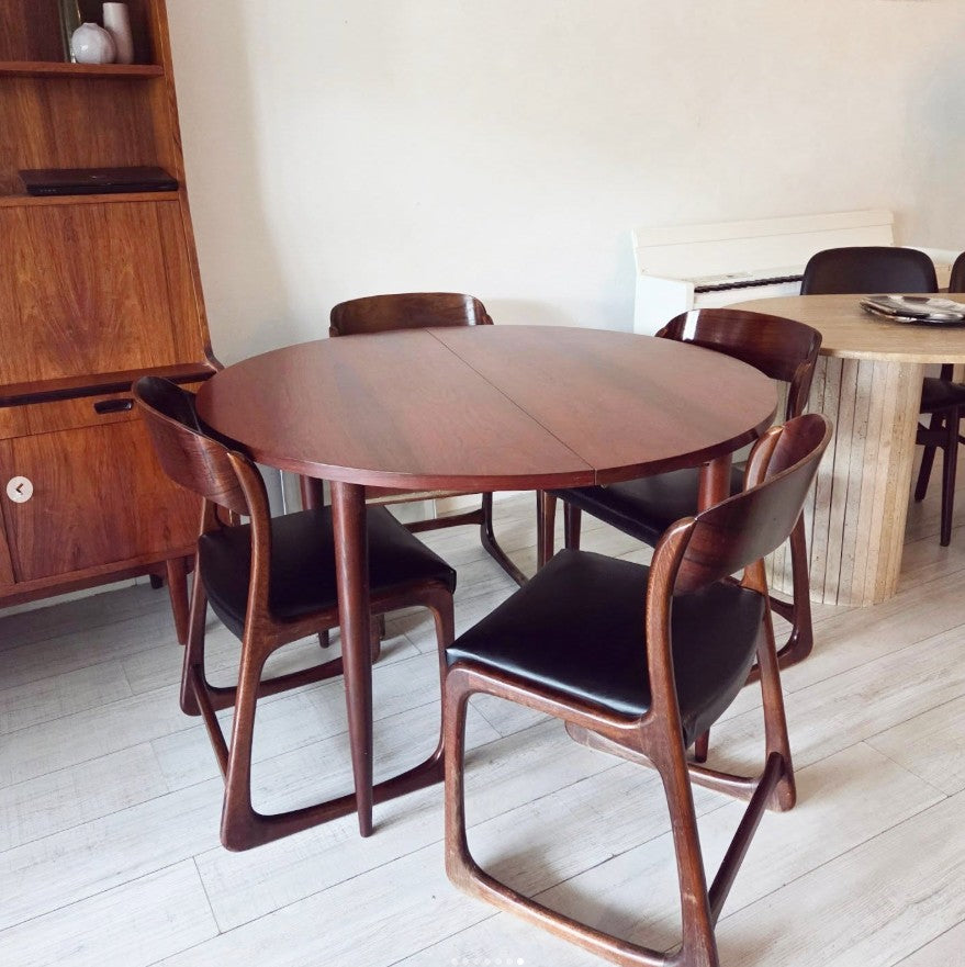 Belle table scandinave en palissandre