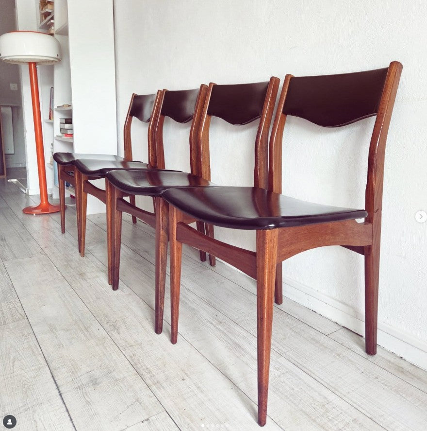Lot de 4 chaises de la marque française Self