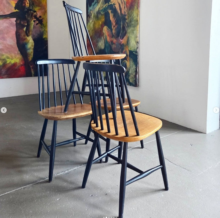 Lot de 4 chaises Ilmari Tapiovaara
