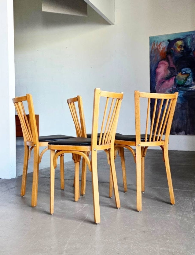 Lot de 4 chaises bistrot Baumann