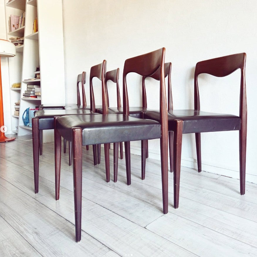 Lot de 6 chaises par Roche Bobois 🩶