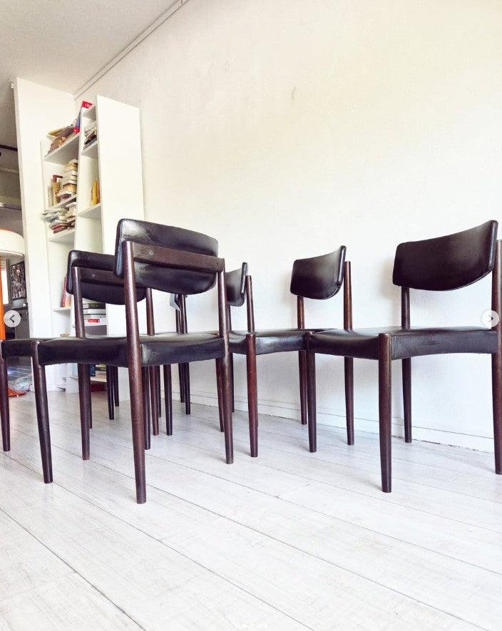 Lot de 6 chaises aux lignes scandinaves Zetel Behaagt, 70s