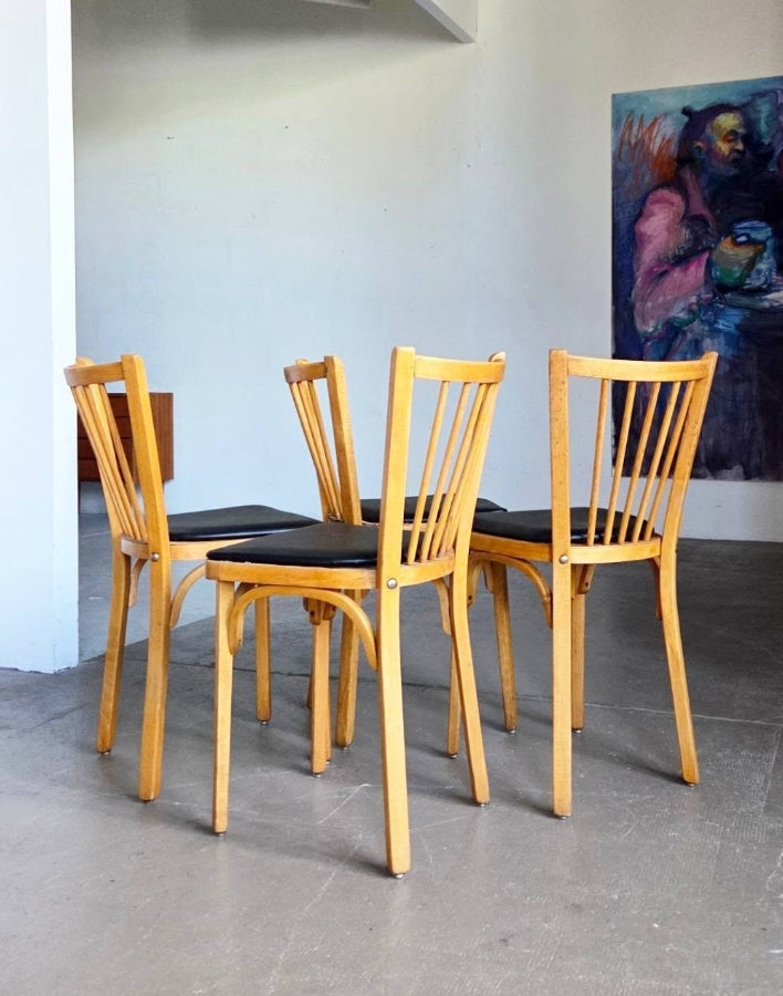 Lot de 4 chaises bistrot Baumann