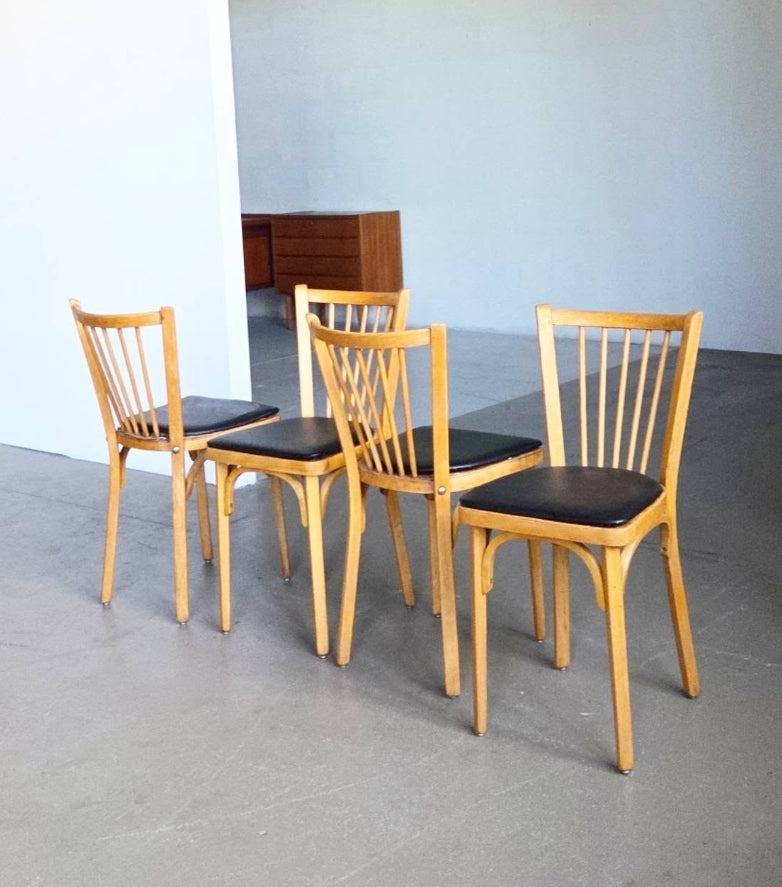 Lot de 4 chaises bistrot Baumann