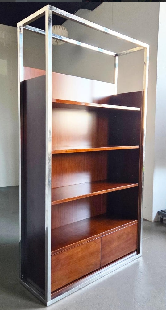 Élégante bibliothèque vintage