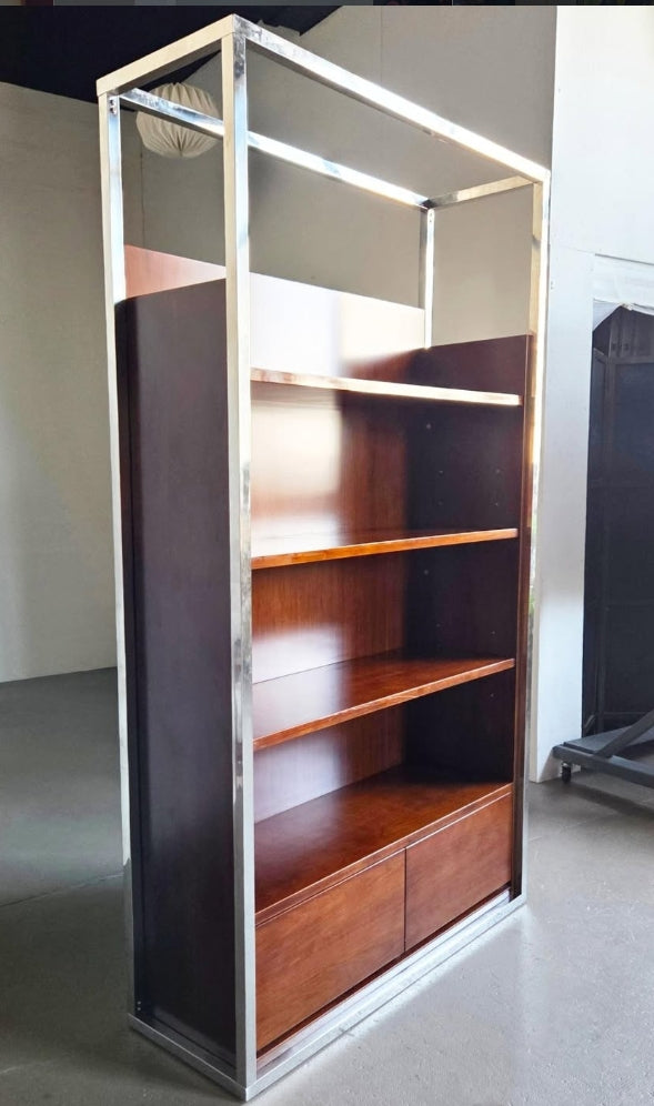 Élégante bibliothèque vintage