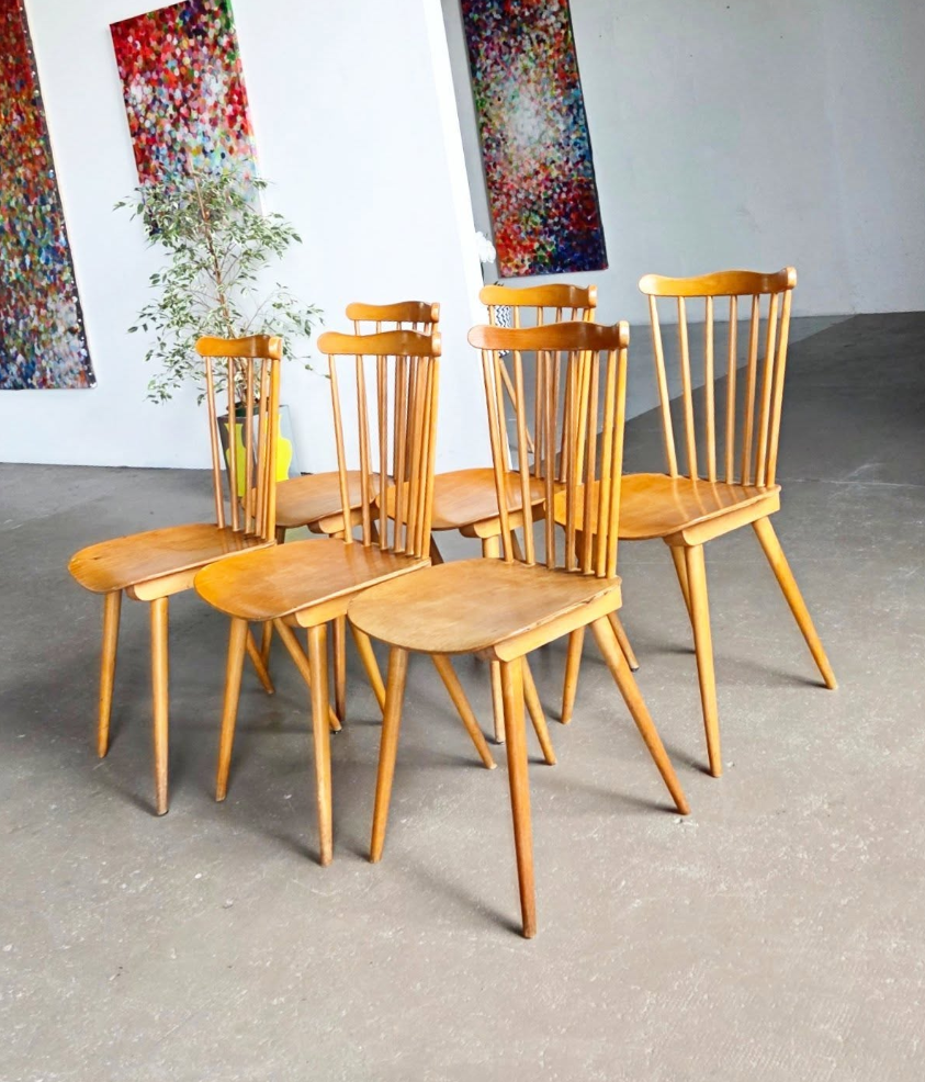 Lot de 6 chaises bistrot Baumann
