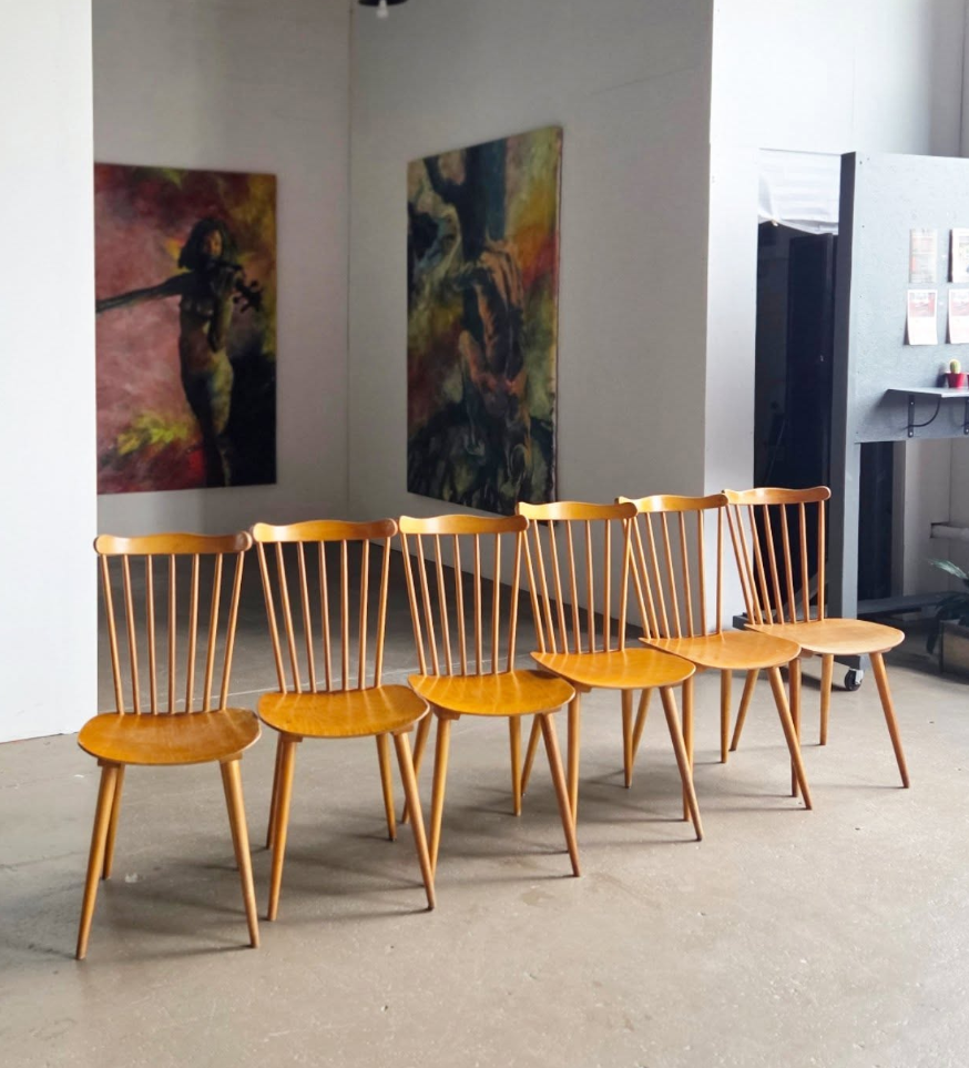 Lot de 6 chaises bistrot Baumann