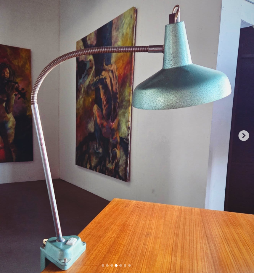 Lampe industrielle Aluminor – années 50