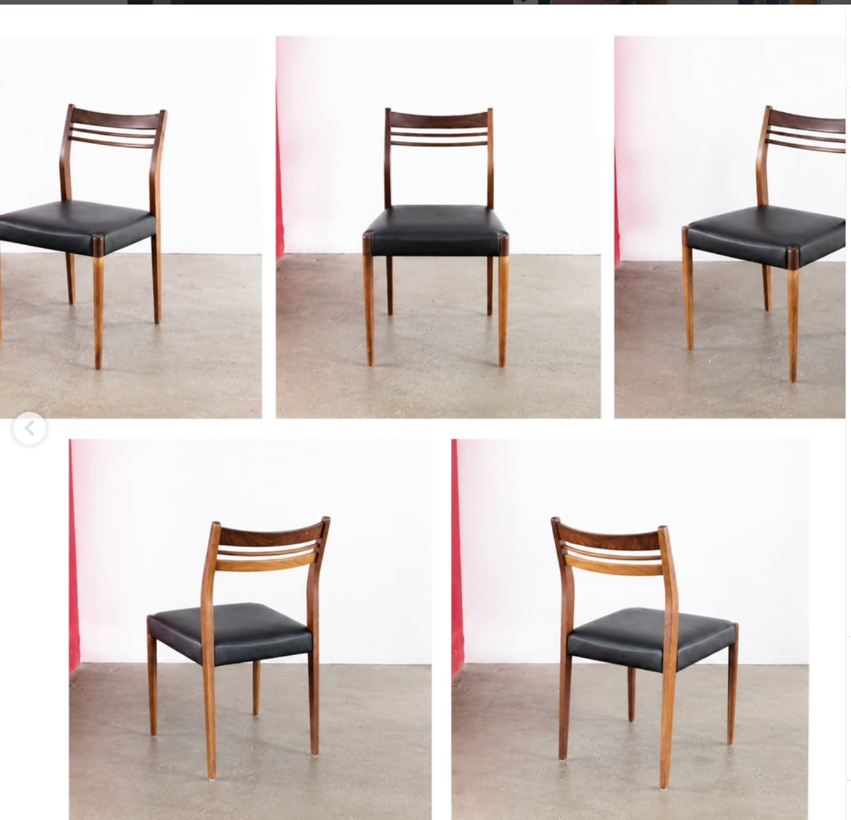 Lot de 5 chaises scandinaves
